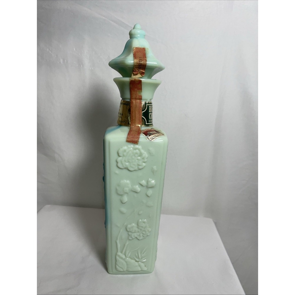 Empty Jim Beam Slag Green Liquor Decanter with Stopper 1972 Beautiful - Picture 2 of 9